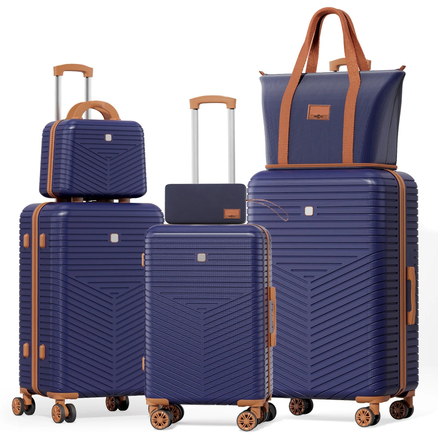 4/6 Piece Luggage Set, with Spinner Wheels & TSA Lock, Carry on Luggage Hard shell.
