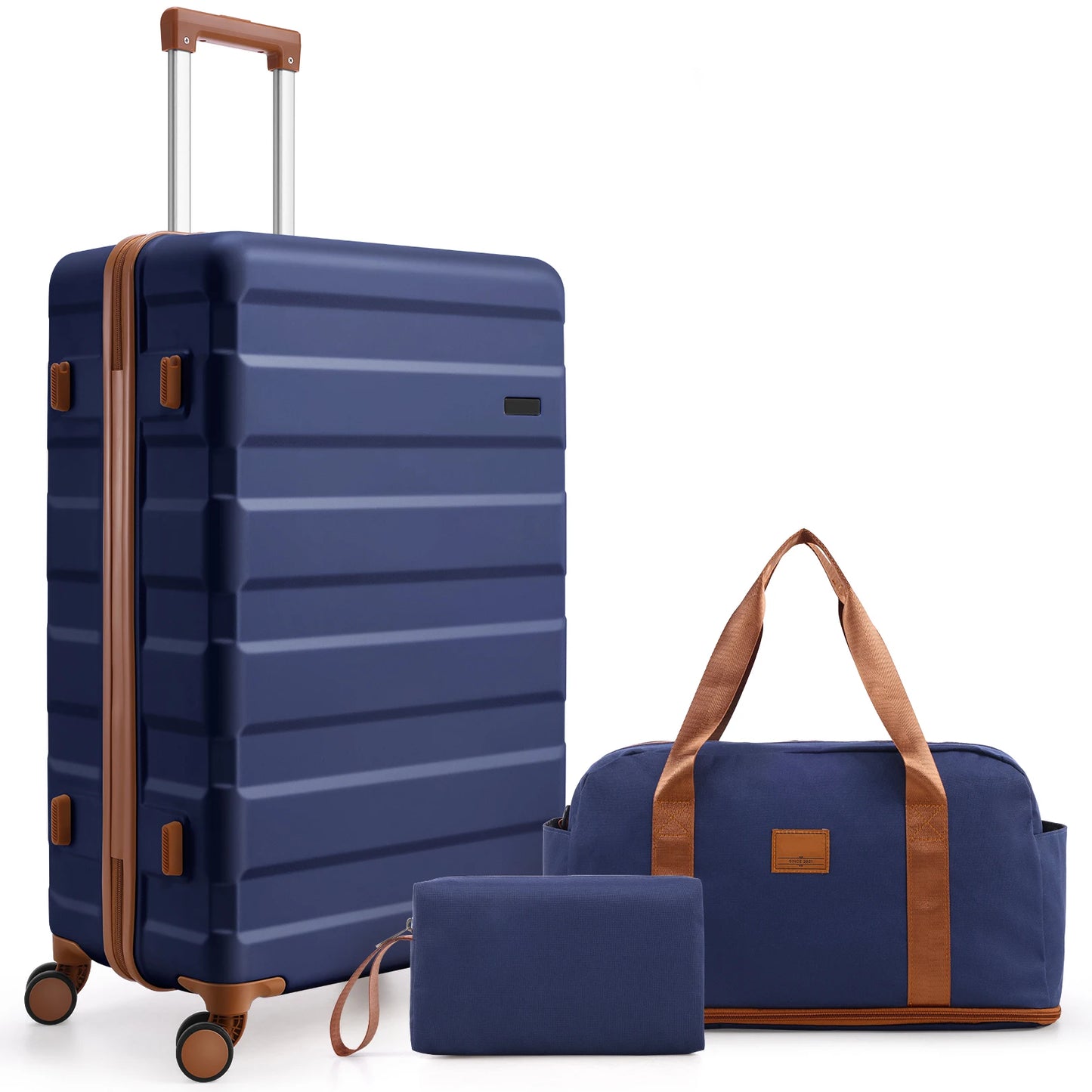Luggage Sets 3/5 Piece Durable Suitcase, Dual-Spinner Wheel TSA Lock, Carry on Luggage.