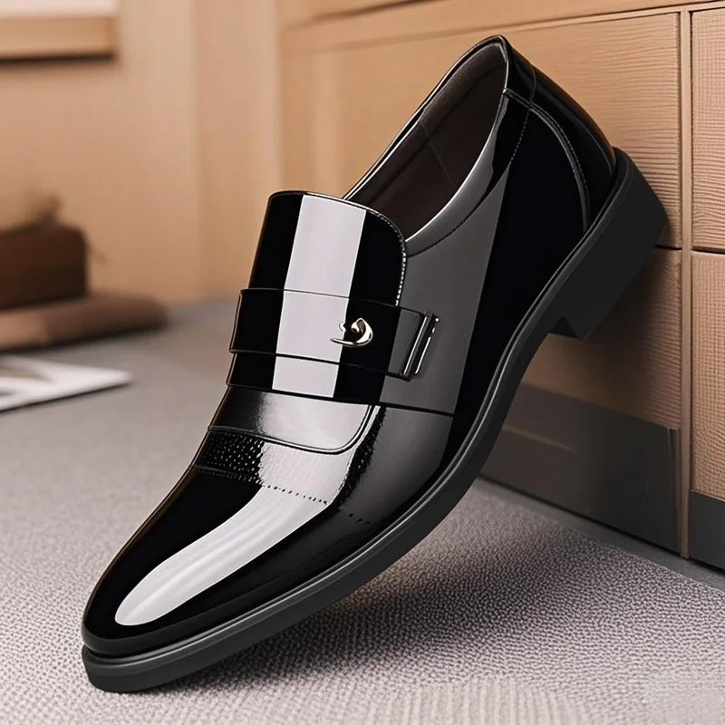 Men Leather Shoes, Carved Lace-up Brogue, Oxford Dress Shoes! Formal, Business, Office Shoes.