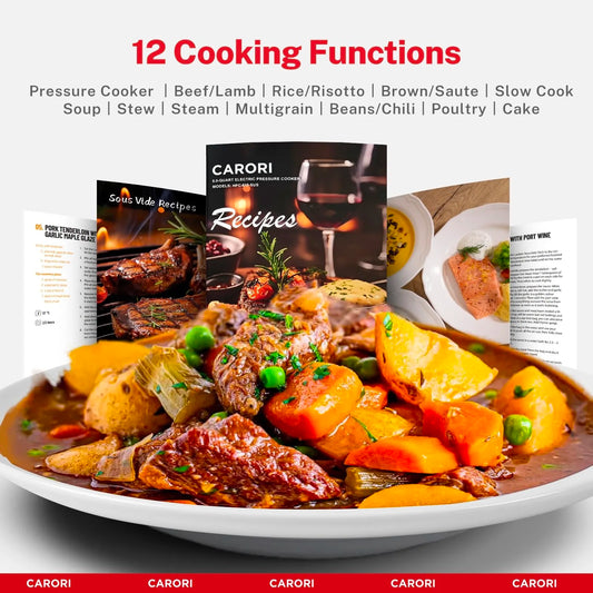 9-in-1 Electric Pressure Cooker 6 Qt, Programmable Multi-Function with