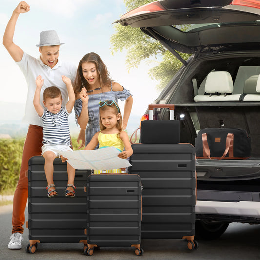 Luggage Sets 3/5 Piece Durable Suitcase, Dual-Spinner Wheel TSA Lock, Carry on Luggage.