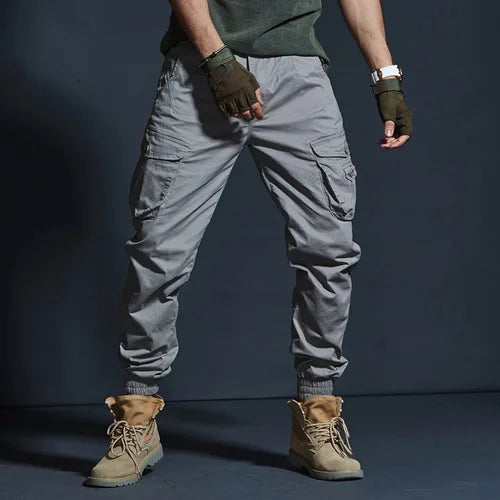 Men Cargo Pants Casual Men Baggy Regular Cotton Trousers Combat Military Tactical Pants with Multi Pockets.
