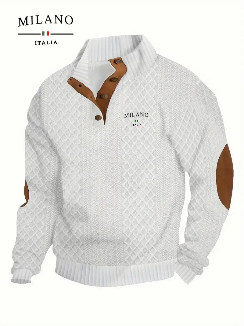 Henry hoodie Italian Milan pattern warm soft and skin-friendly.