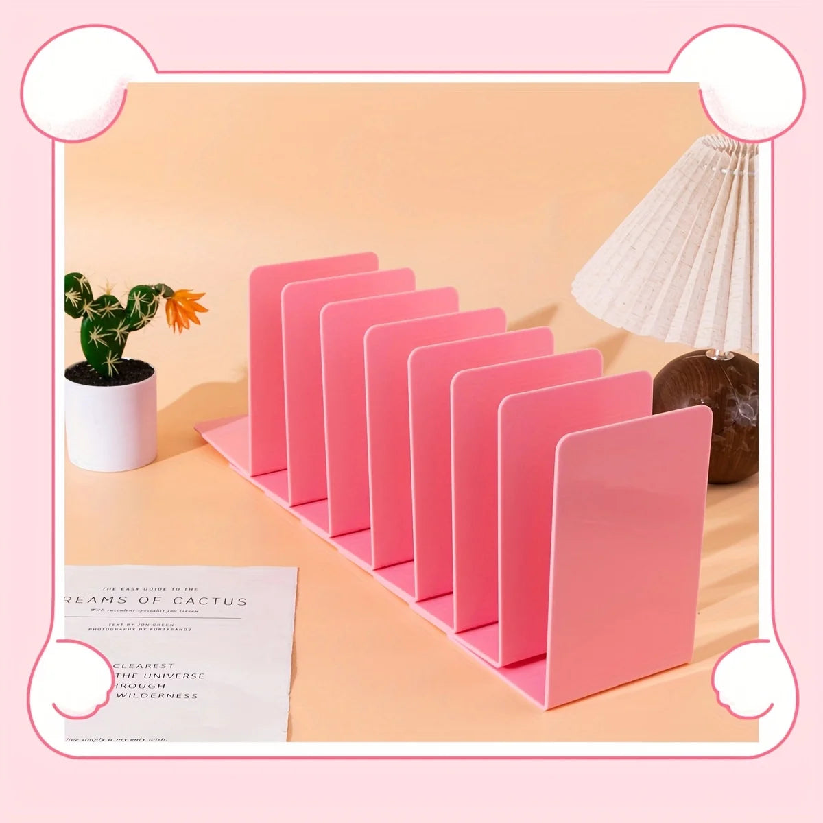 Bookshelf Divider with Desktop Book Holder