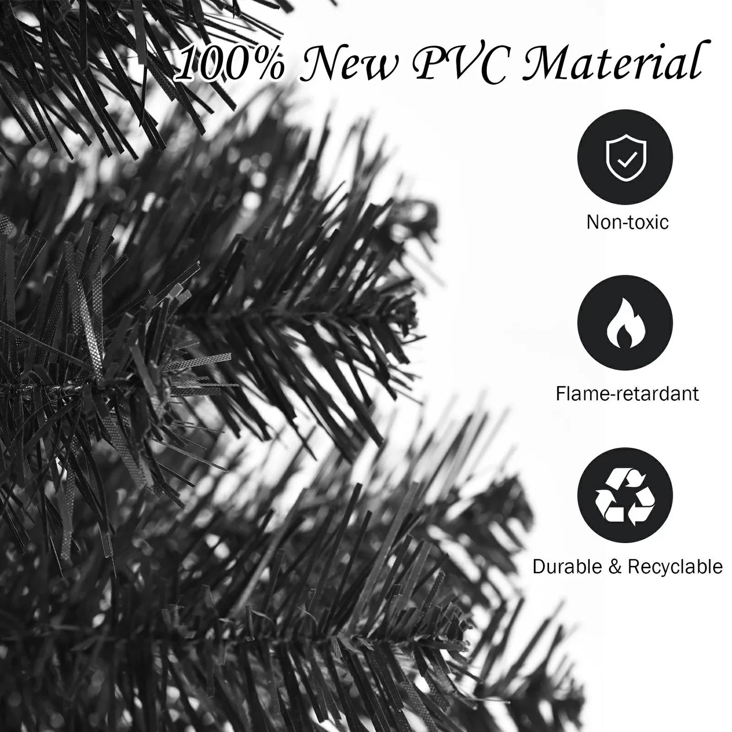 Black Tree For Christmas Decoration Ornaments, Home Decoration.