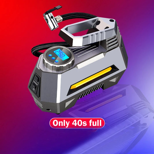 Car Air Compressor Portable Pump 12V Automobile Tire Inflator.
