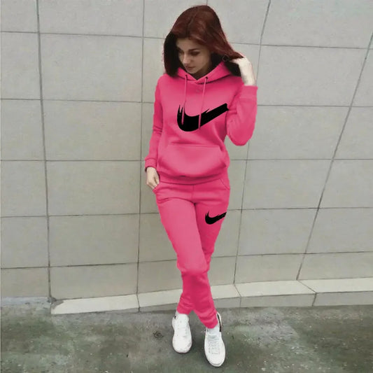 Hoodie Pants Sets Women 2pcs Sports Outfits, 2025 Home Outdoor Jogging New Designer, Autumn Winter Tracksuit.