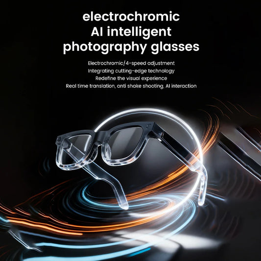 2026 Smart Glasses, HD Photo Video Open AI Record, Translation, Touch Photochromic Lenses, Bluetooth Call ,Music Multifunction Glasses.