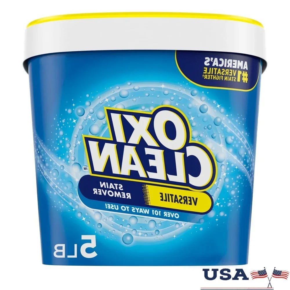 5 lb Oxygen Laundry Detergent Booster Powder Versatile Stain Remover for All Fabrics Home Carpet.
