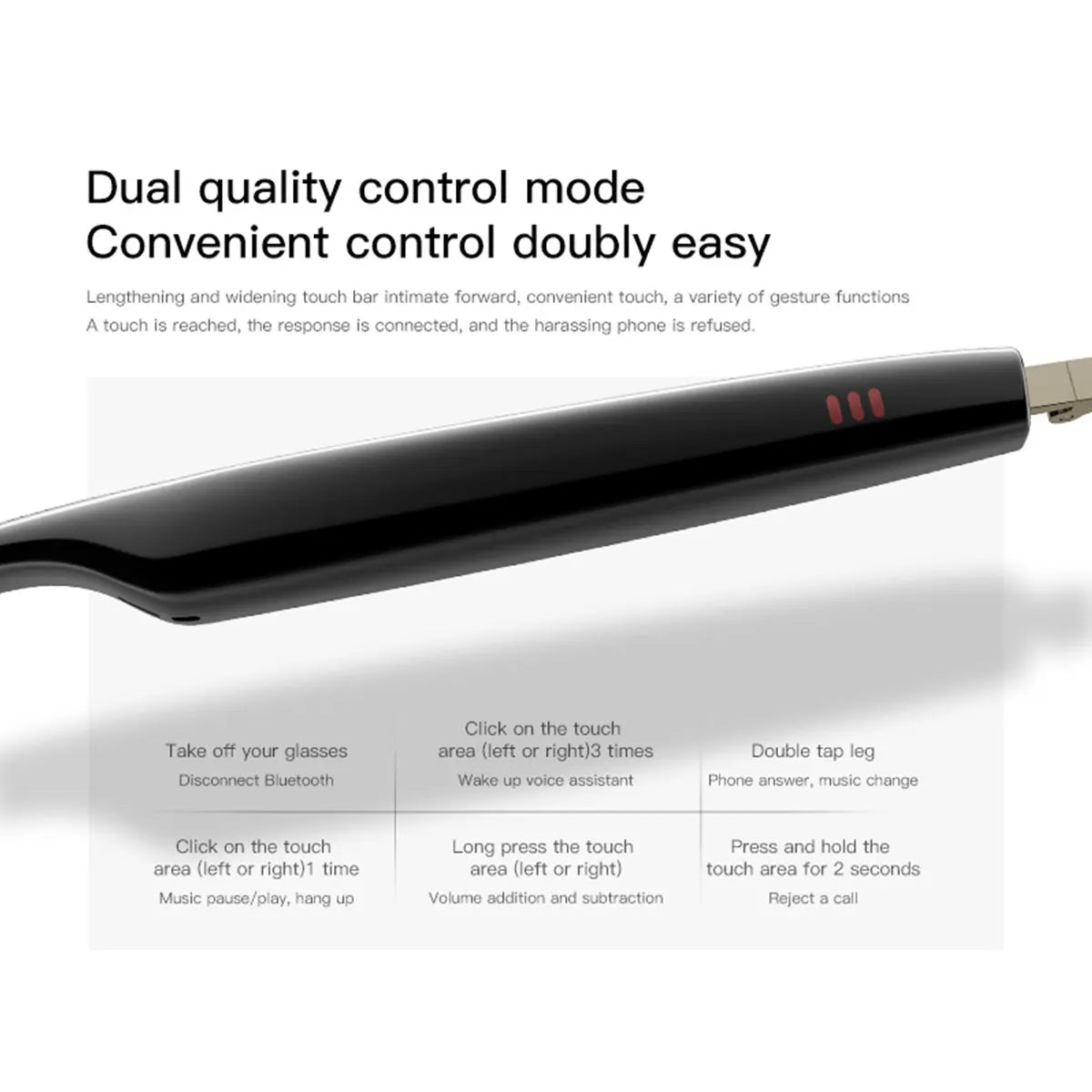 New smart glasses, with auto-dimming lenses, built-in microphone and speaker, HD voice calls and HIFI sound quality.