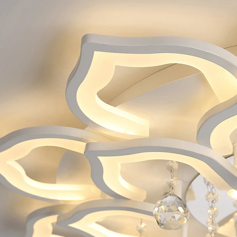 Modern Crystal Ceiling Chandelier, For Living Room Lamp Bedroom, Kitchen Indoor Lighting LED Fixtures.