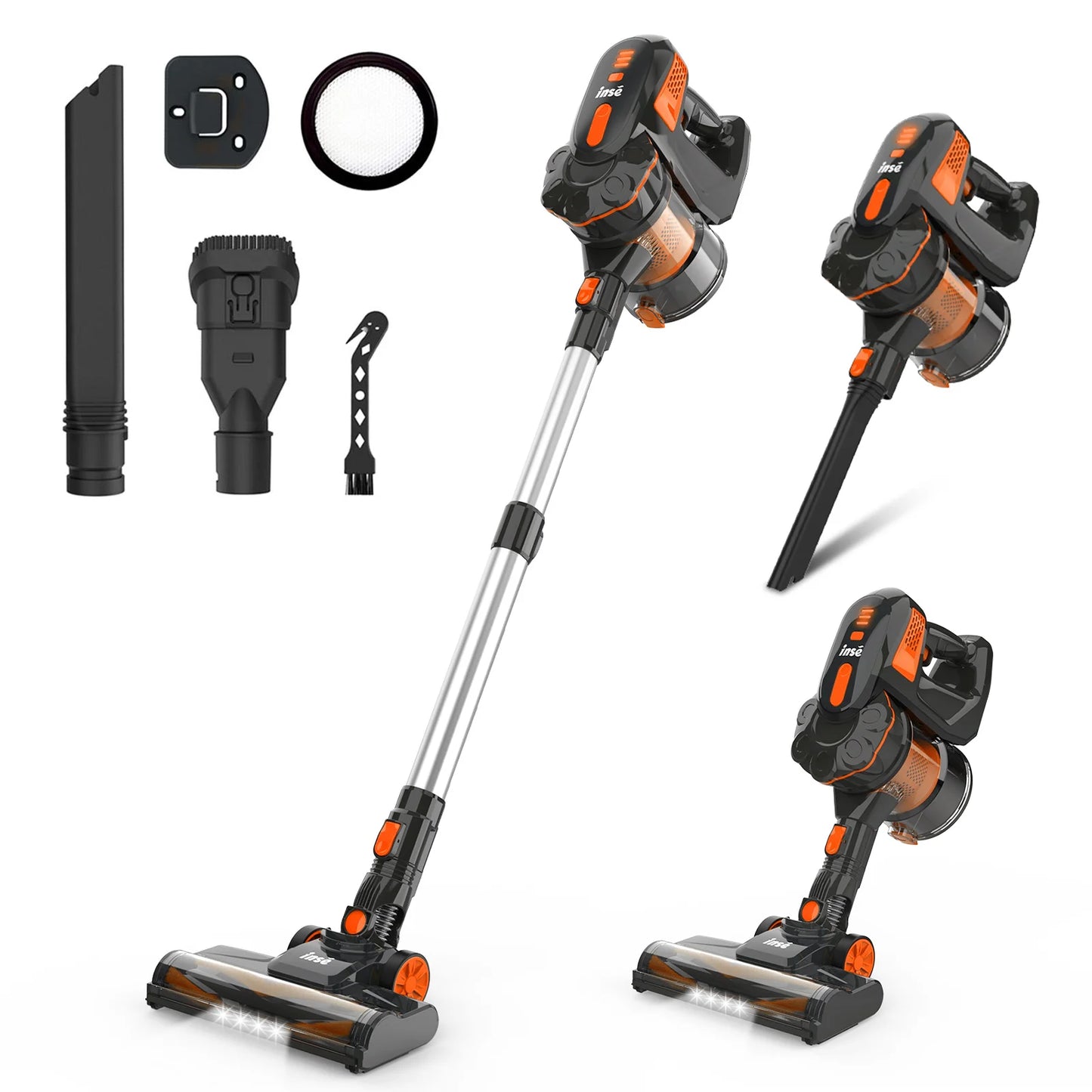 Cordless Vacuum Cleaner, 20KP Stick Vacuum up to 40min Runtime, 6-in-1 Cordless Vacuum for Household Cleaning.