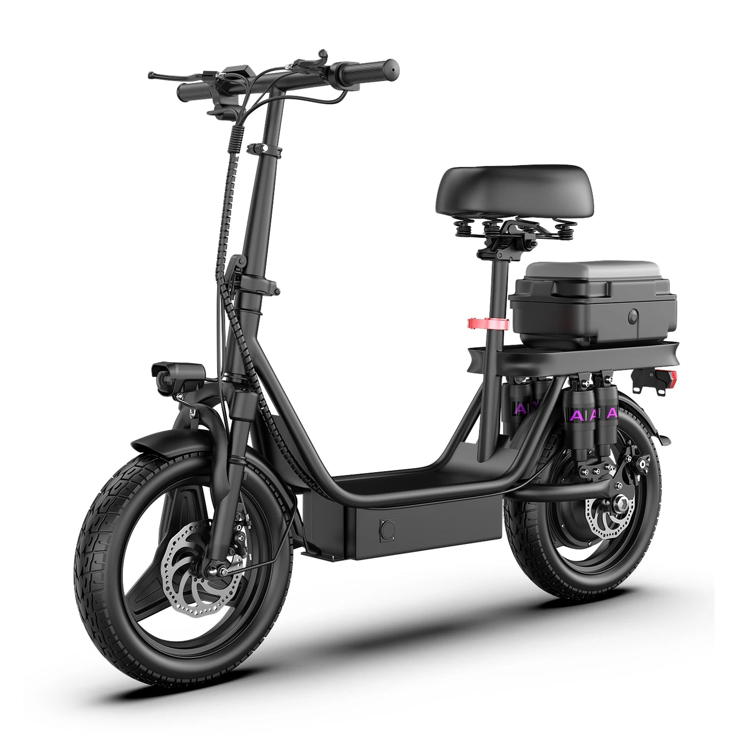 UPlee GQ8 500W 48V 15AH electric scooter, 14 Inch Full Shock Foldable electric motorcycle, with trunk for Urban leisure.