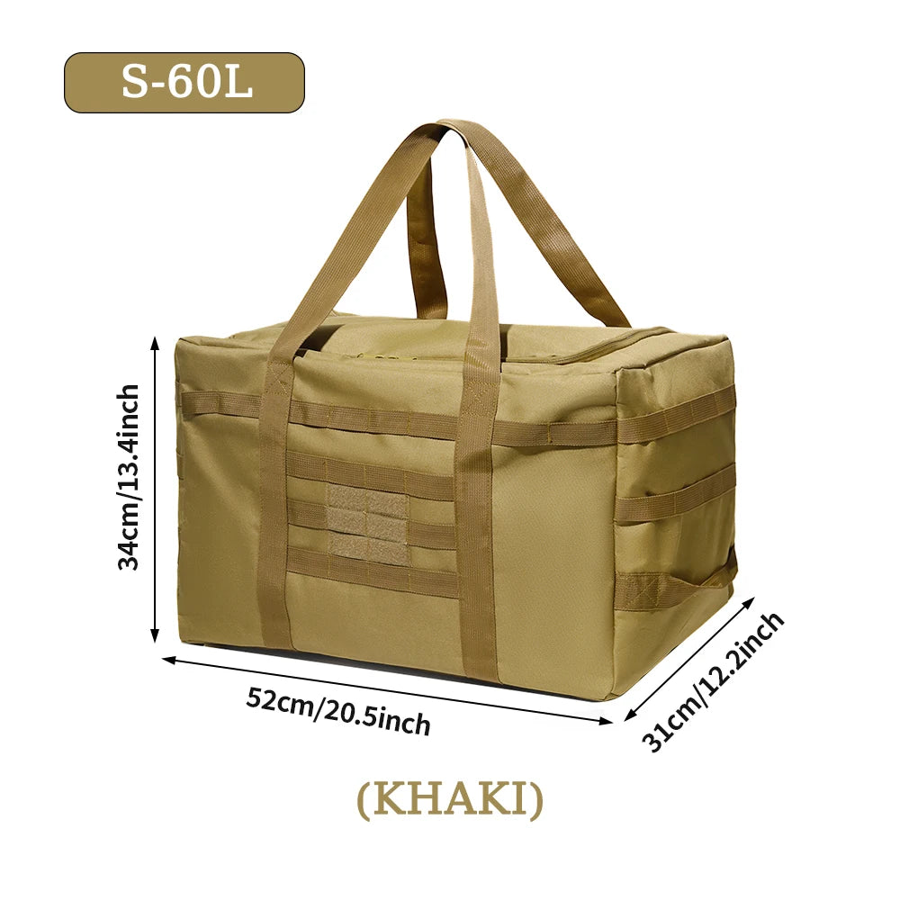 Large Duffle Bag (60L/90L Capacity Optional) - For Gear Load Out, Camping Storage, Deployment Cargo & Travel Sports Equipment.