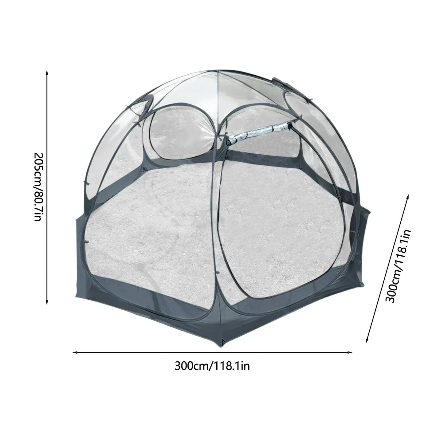 Transparent Camping Tent 4-8 Person , Dome Spherical 360 Degree Panoramic Outdoor Sun Room