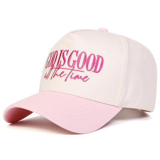 GOD IS GOOD ALL THE TIME Embroidery Baseball Caps, Spring, Autumn Outdoor Adjustable Hats.