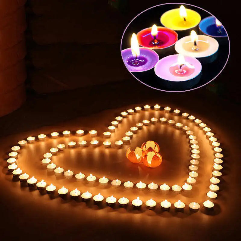 50-Pack Romantic Aromatherapy Candles, Smoke-Free Tea Wax 2-Hour Burn Time.