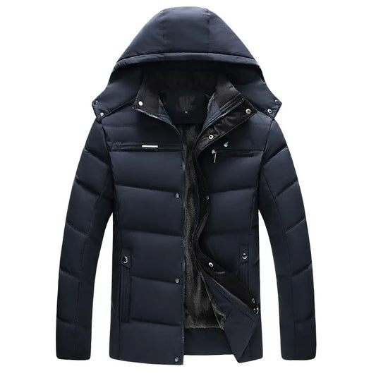 Parkas gruesas y cálidas para hombre con capucha de forro polar, para -15 grados.