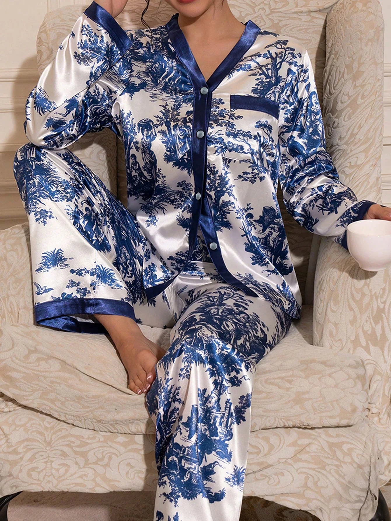 Long Sleeve Pajamas Woman Pajama Set Big Women's Size Pajamas