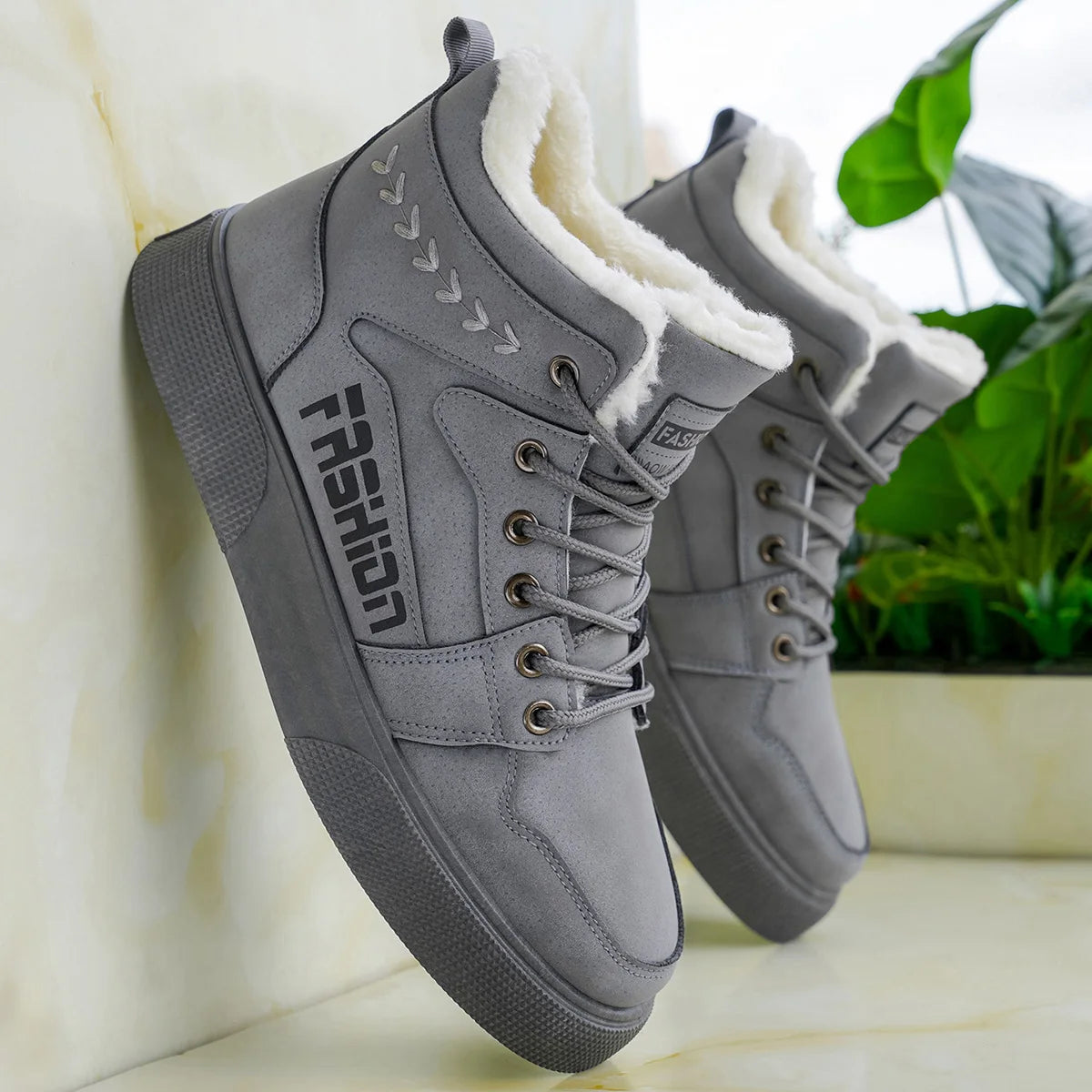 Men high top denim boots, casual sports shoes, trendy and fashionable men fashion.