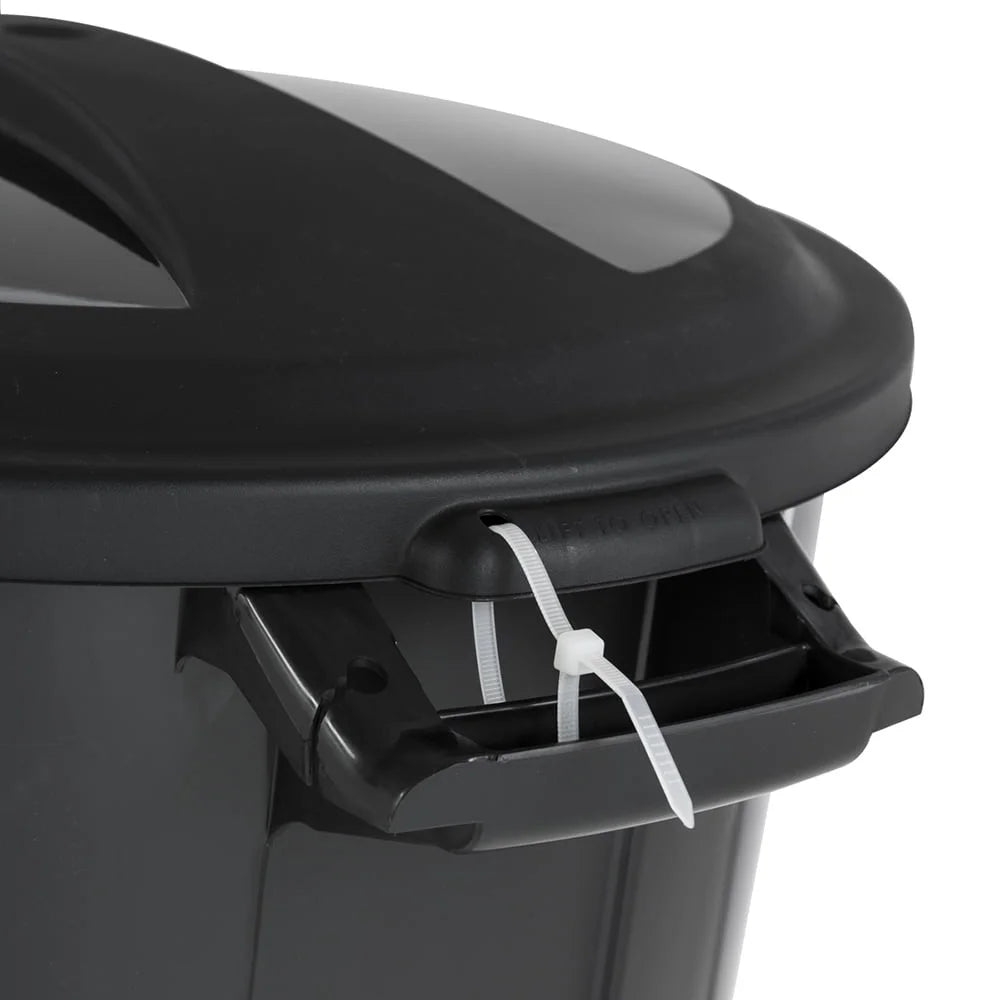 20 Gallon Heavy Duty Plastic Garbage Can with Click Lock Lid, Portable Indoor Outdoor Waste Container.