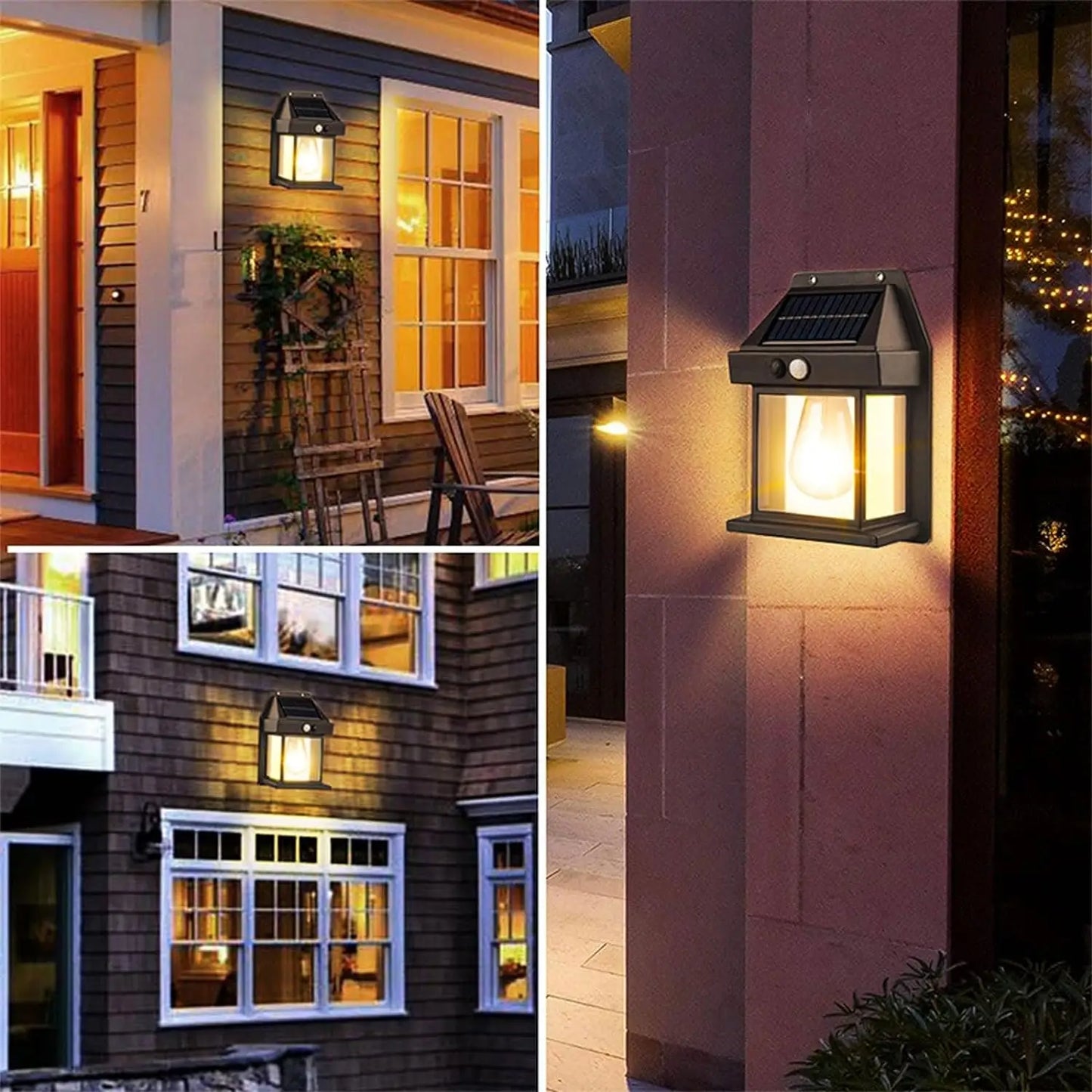 Outdoor Solar Tungsten Wall Light, with Motion Sensor IP65 Waterproof.