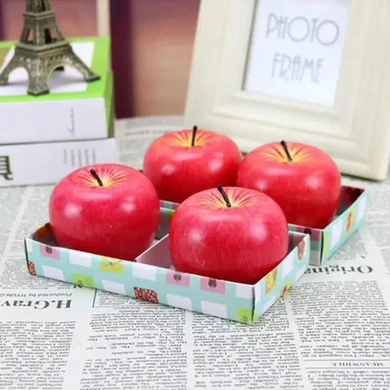 1 Pcs New Simulation Red Apple Candle, Celebrate Birthday, Christmas, Home Desktop Ornament.