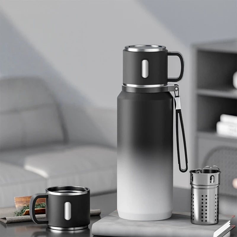 600-1500ml Stainless Steel Thermal Mug, Outdoor Thermos Cup, Portable Vacuum Flasks, Cold and Hot Thermos Water Bottle, Coffee Mug.