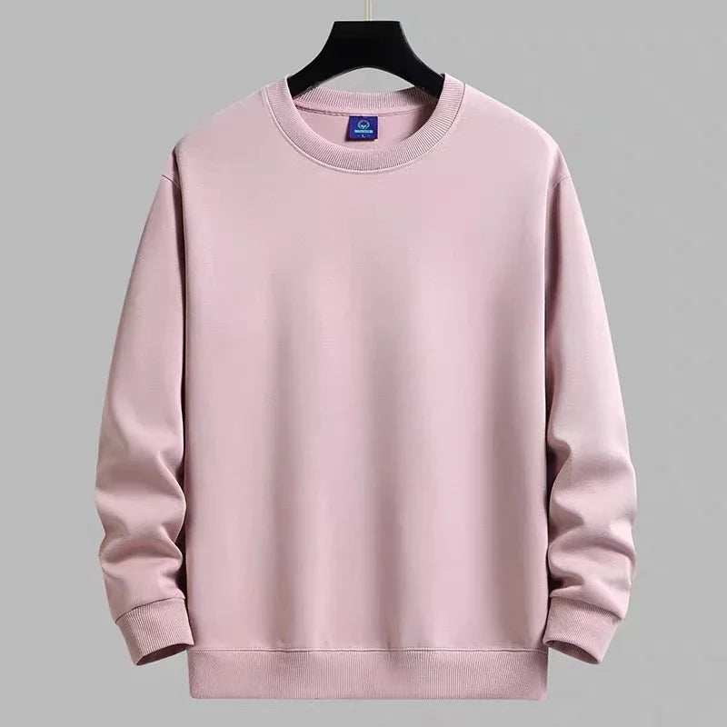 Pure Color Round Neck Sweater, Simple and Basic Style, Casual Pull-over.