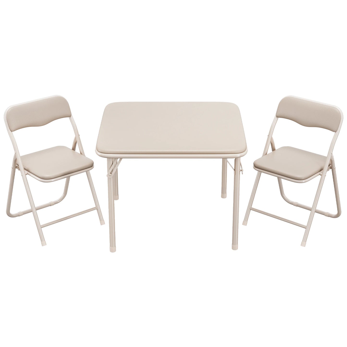 Folding Table and Chairs Set of 3, Portable Table and Chair Soft Cushion.