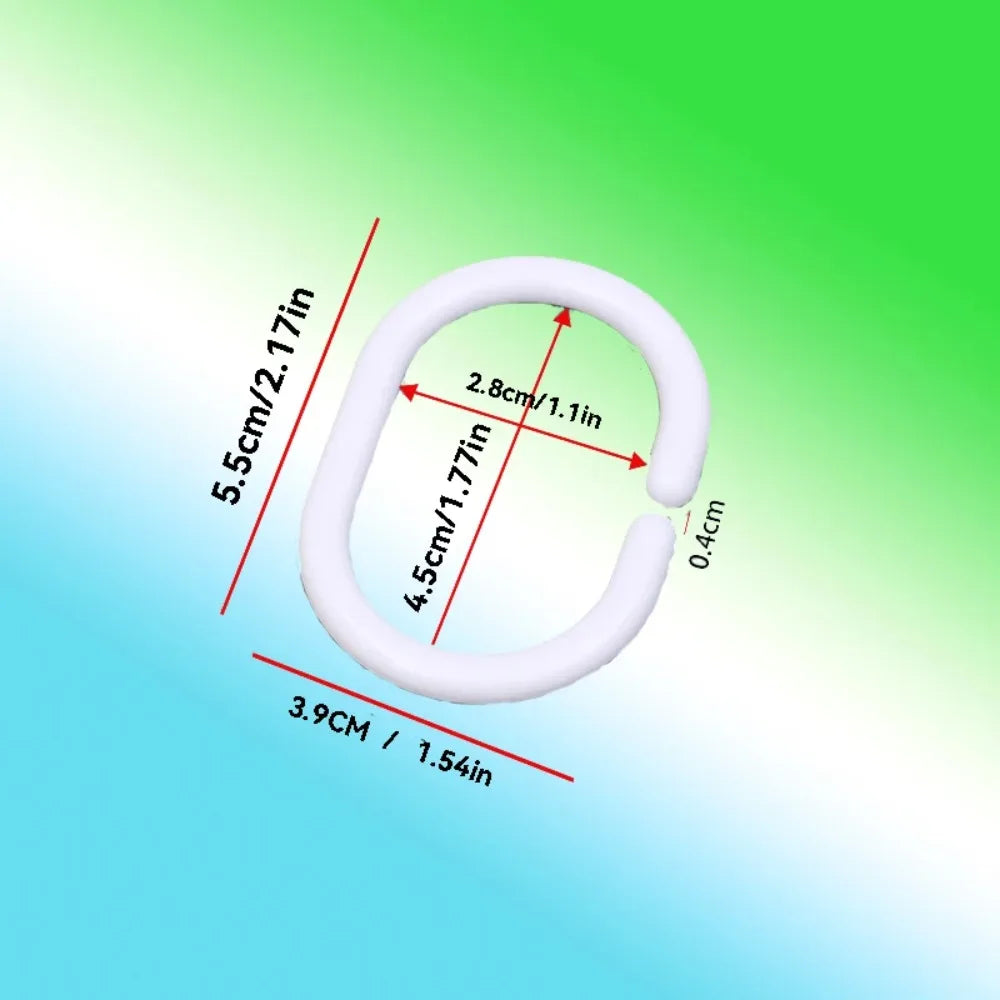 Bathroom Shower Curtain Easy Clean and Wipe Marble Curtain with Hooks