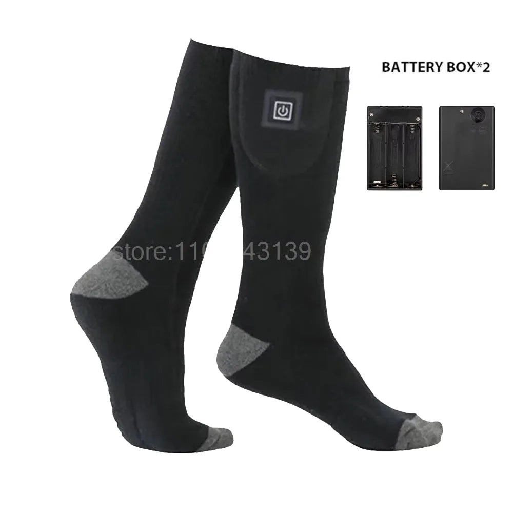 Winter Heated Socks With Battery Box ,Thermal Socks Women Men