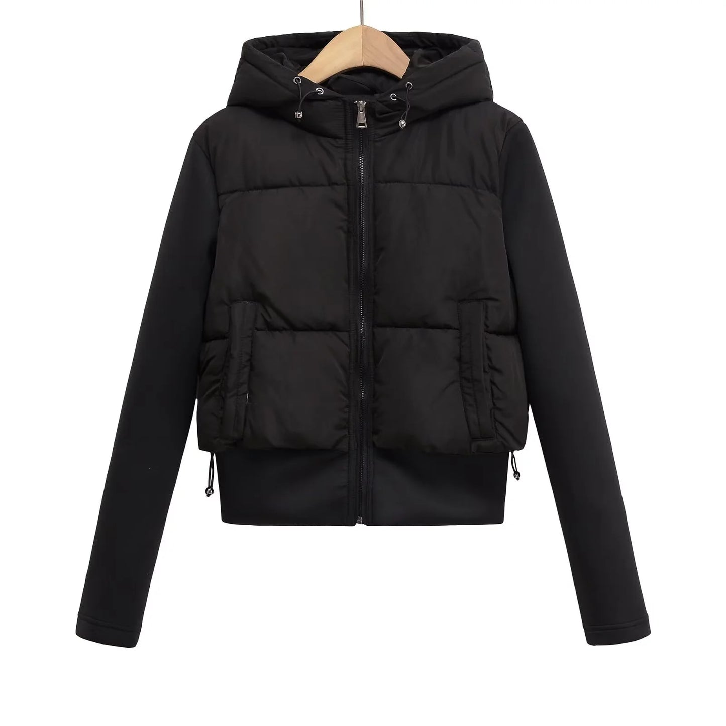 2025 autumn new women casual fashion cotton coat hooded.