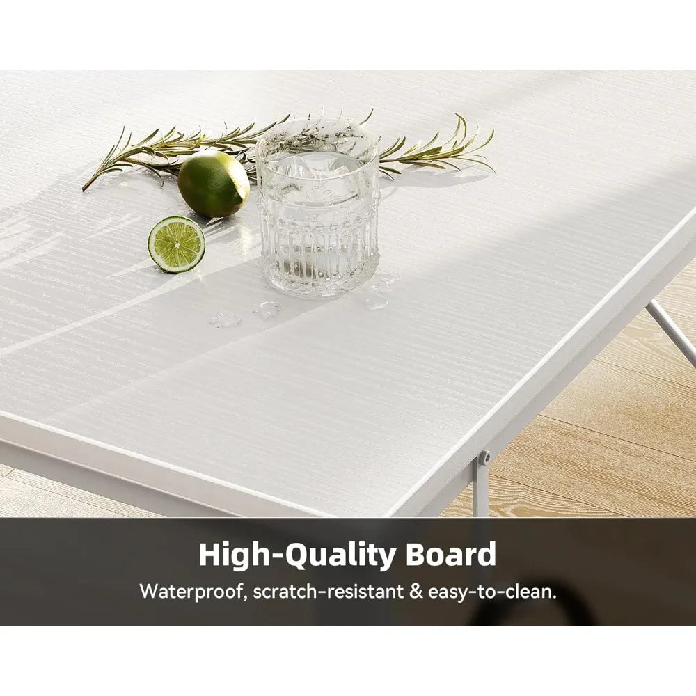 40 Inch Compact Home Office Desk with Fabric Drawers, File Cabinet, Storage Bag.