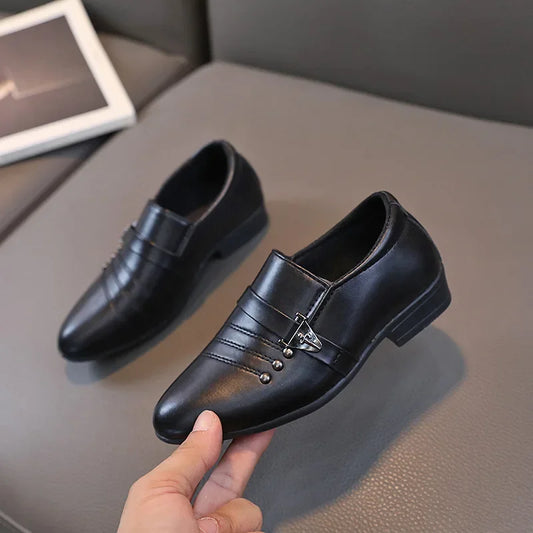 Spring Autumn Boy Leather Shoe, Fashion Causal Slip-on Loafers.