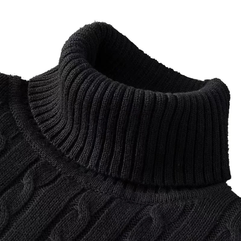 New Turtleneck Sweater Casual Men's Rollneck Knitted Sweater.