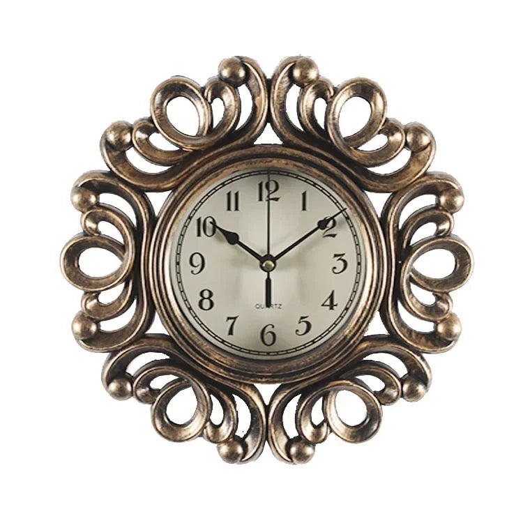 Rustic Retro Wall Clock, Quartz Battery Operated Non Ticking Mute no tick.