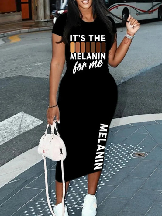 Women Sexy Long T-shirt Short Sleeved Summer Plus Size Black Dress.