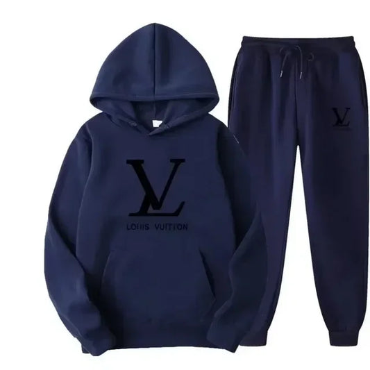Nuevos conjuntos de chándales de hombre de otoño/invierno de 2025, sudaderas y pantalones, conjuntos deportivos de moda para actividades al aire libre de 2 piezas.