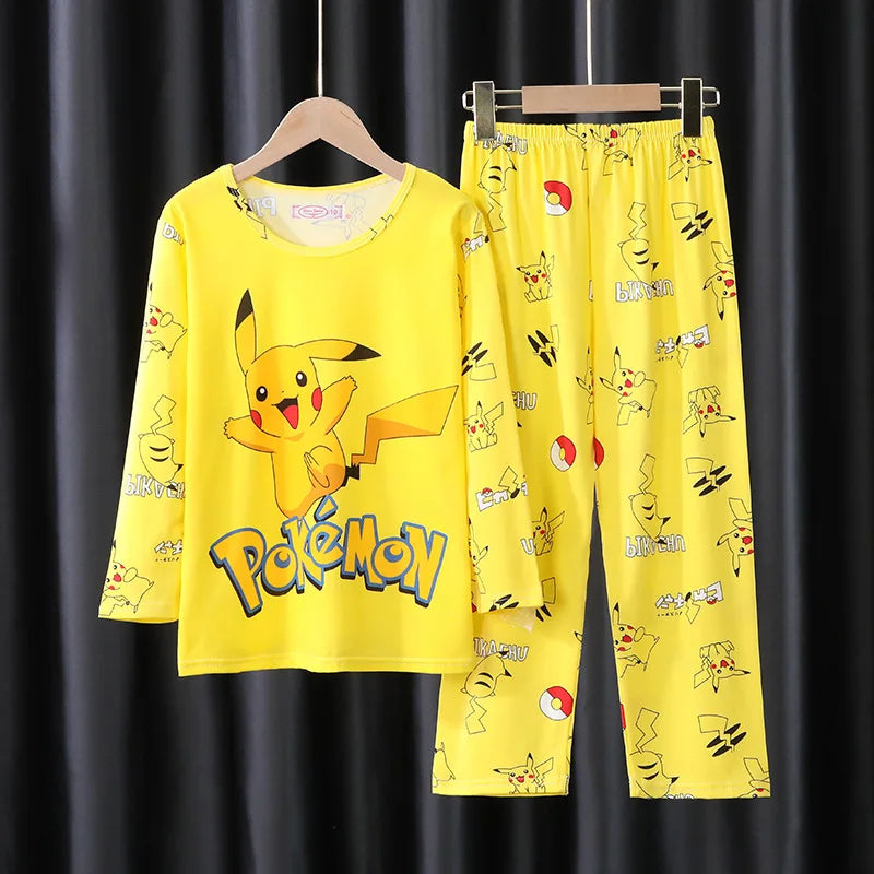 Cute Cartoon Printed Pajamas Sets Long Sleeve Suits Children's Clothing