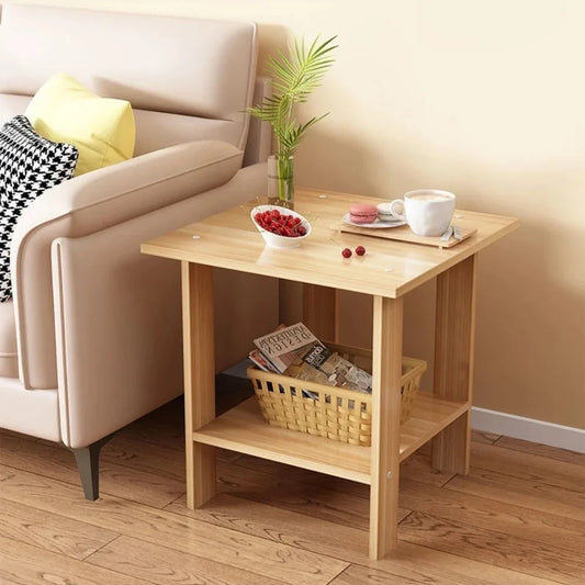 Solid Wood Bedroom Small Side Table Stable Cabinet Bedside Storage