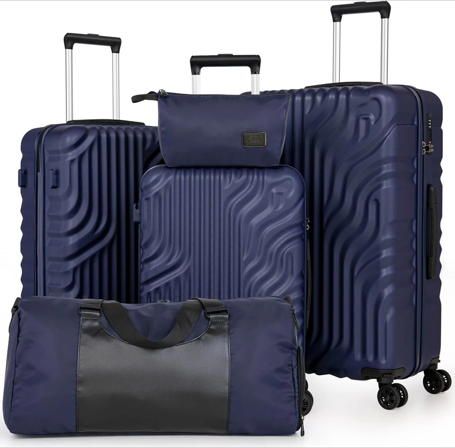 Luggage Sets Suitcase Sets, Double Rotatable Detachable Wheels(RoseGold,20"/24"/28"/DB/TB).