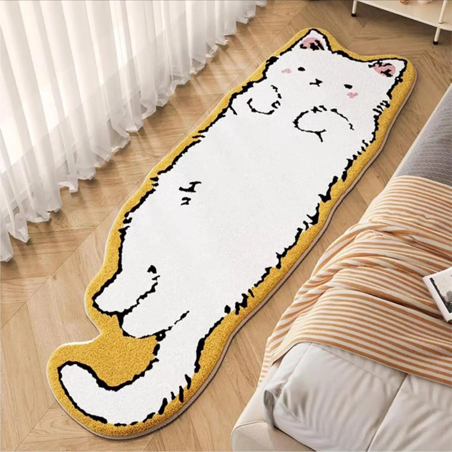 VIKAMA Cartoon Cat Patterned Carpet Home Decor Non-Slip And Dirt-Proof.