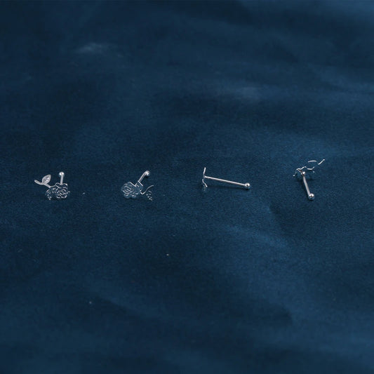 Nose Piercing Jewelry for Women Men , Straight Bar Nostril Ring