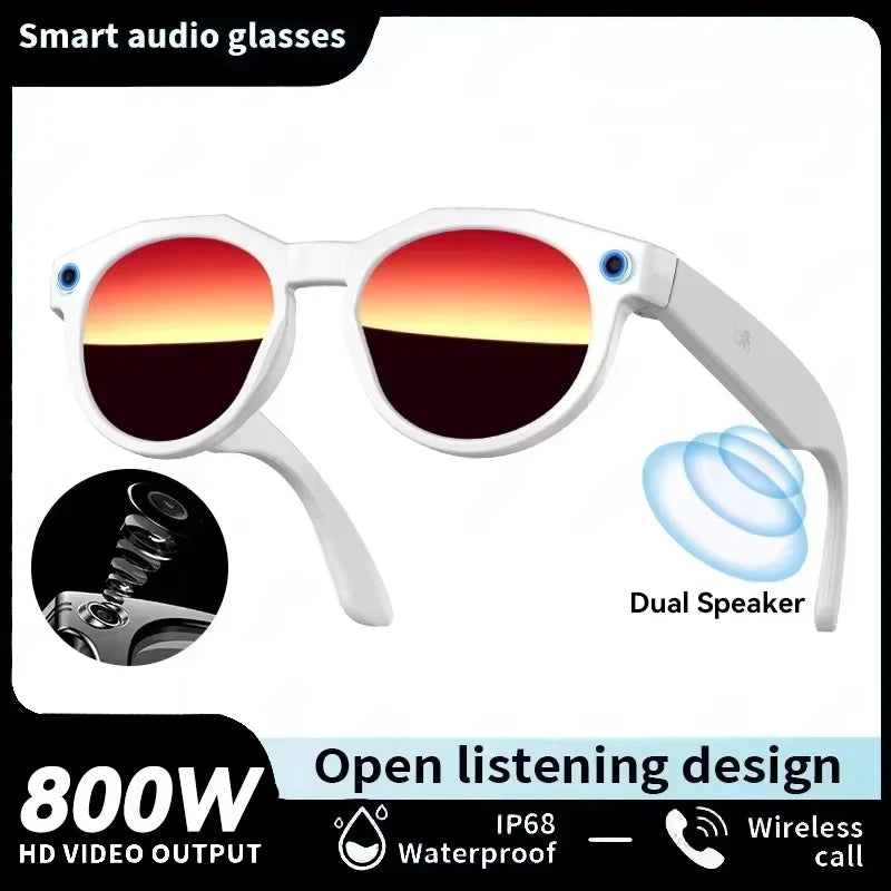 8K HD AI Smart Glasses, Chat GPT 800MP Camera, Bluetooth, Call AI Translation ,Voice Assistant Control ,Sunglasses Women Men 2026.