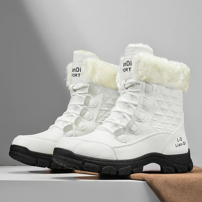 Men's Outdoor, Velvet Snow Boots Waterproof Cold Proof Long Boots