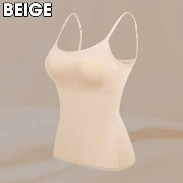Spaghetti Top Women Vest Women Camisole with Built in Bra Cami Top Vest Tank Top 2024.