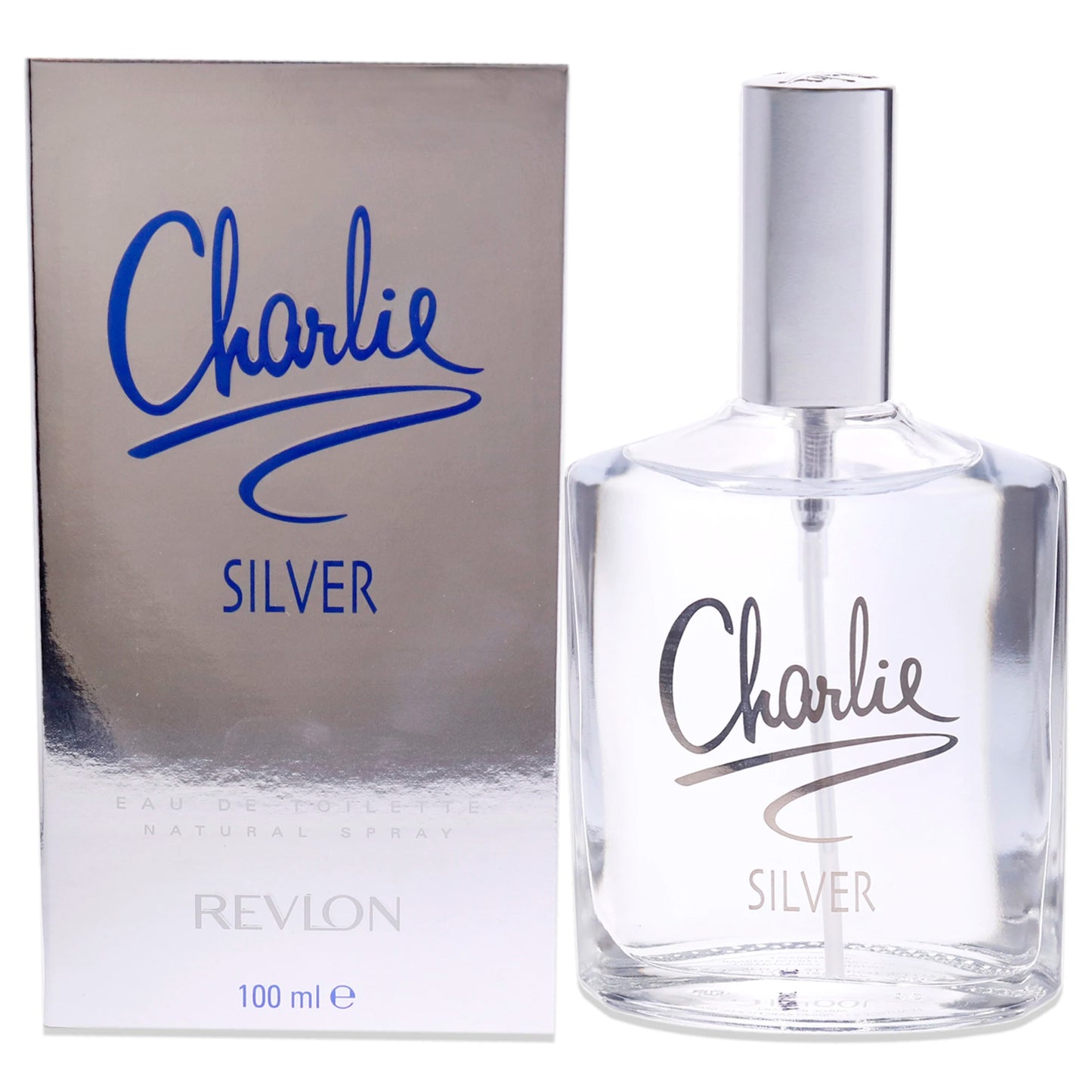 Charlie Silver by Revlon for Women - 3.4 oz EDT Spray.
