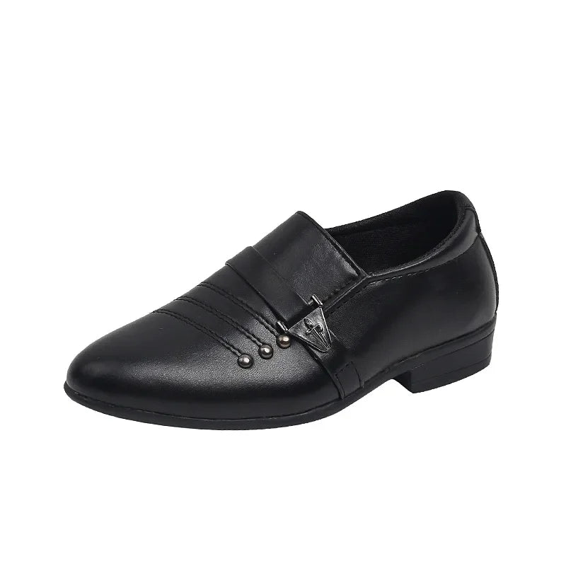 Spring Autumn Boy Leather Shoe, Fashion Causal Slip-on Loafers.