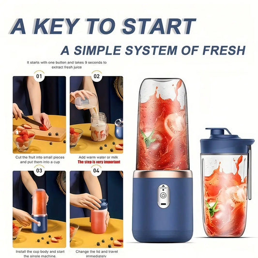 Mixeur portable avec tasse – Mixez fruits et légumes pour des smoothies.